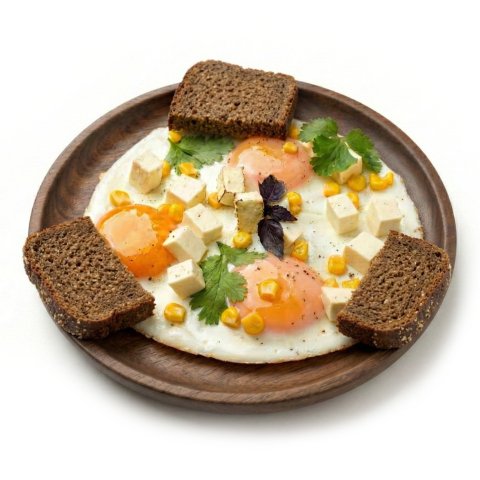 Яичница с сыром