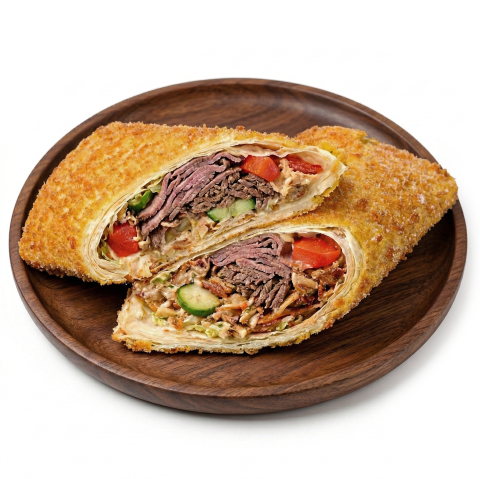 Шаурма в панировке с говядиной